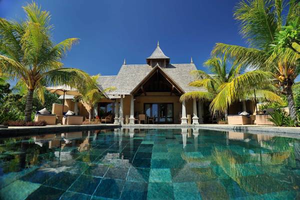 View from the pool at the building of the Presidential Suite Pool Villa